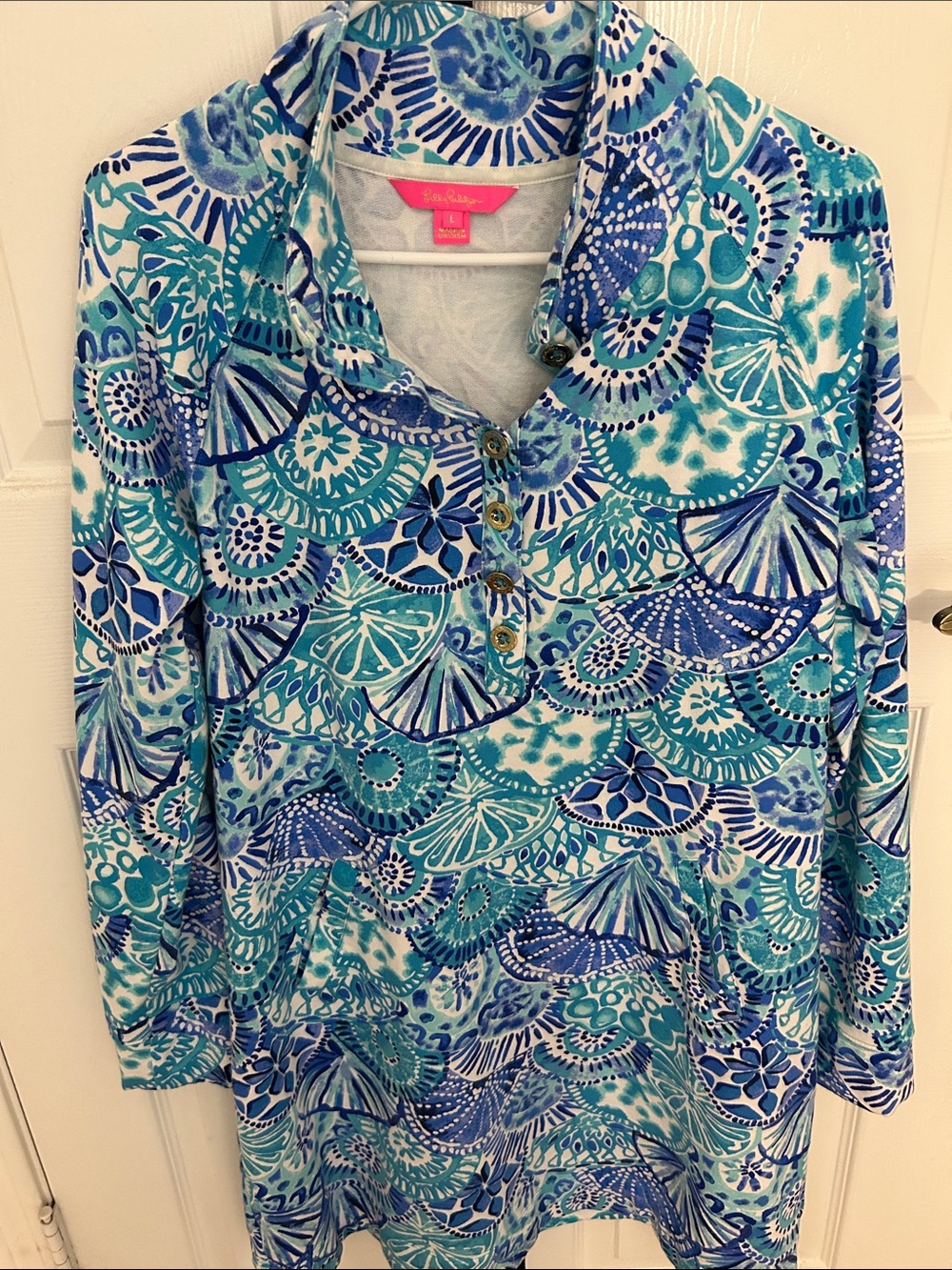 Lilly Pulitzer Teal, Turquoise & Navy Tunic dress